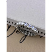 Hedef Bujiteri Gümüş Renk,gümüş Kristal Taşlı Ince ,lastikli,baget Model Bileklik