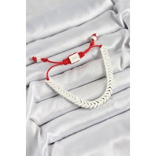 Pirinç Asansörlü Beyaz Juju Kadın Bileklik - Lisinya