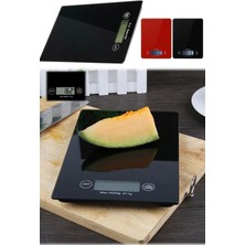 Dijital Mutfak Tartısı - 5 kg Kapasite, 1 Gram Hassasiyet, Şık Siyah Cam Tasarım ( Lisinya )