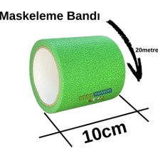 Maskeleme Kağıt Bant Geniş Taban Bandı 100MMX20MT Yeşil