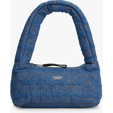 Tommy Hilfiger Tjw Urban Tamamı Baskılı Denim Omuz Kadın Denim Omuz Çantası AW0AW182661A7