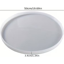 Hobiflex Epoksi Reçine Silikon Kalıp Mega Boy Muhtelif Yuvarlak Sehpa Saat Kalıbı 50 cm Çap x 3 cm Derinlik