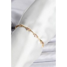 Yıldız Model Gold Renk Pirinç Bileklik - Lisinya