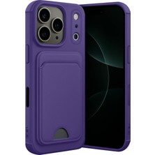 Newface Apple Iphone 17 Pro Kelvin Kartvizitli Silikon - Derin Mor