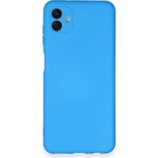 Newface Samsung Galaxy A04 Kılıf Nano Içi Kadife Silikon - Mavi