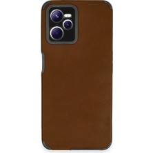 Evyora Newface Realme C35 Kılıf Loop Deri Silikon - Kahverengi