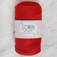 Durukar Loren Polyester Soft Macrame Kırmızı El Örgü Ipi - LM019 - 34432