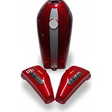 Cg 125 Benzin Deposu+Yan Kapak Kırmızı