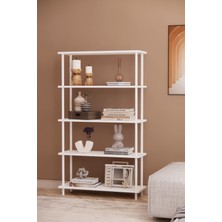 Solto Home OB43-43 Çevir Kur Modüler 5 Raflı Kitaplık | Aletsiz Kolay Kurulum, Çok Amaçlı Raf