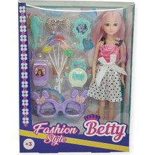 Güzellik Seti 7 Parça Aksesuarlı Bebek Seti - Beyaz Etekli (Lisinya)