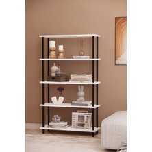 Solto Home OB43-13 Çevir Kur Modüler 5 Raflı Kitaplık | Aletsiz Kolay Kurulum, Çok Amaçlı Raf