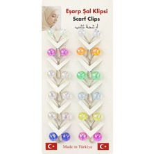 Vipfoni Incili Eşarp Klipsi, Eşarp Iğnesi 12 Adet