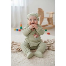 Diamondstar Kız Bebek Çiçek Desenli 5 Li Zıbın Hastane Çıkış Seti