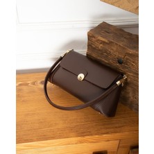 Kadın Gold Detay Kol ve Omuz Çanta Kahverengi