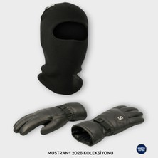 Mustran Deri İçi Kürklü XL/XXL Kayak Eldiveni Seti | Çift Kat Termal Maske Hediyeli | Soğuk Kar Koruması