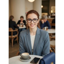 Olivier Philippe Almond Gray Mavi Işık Korumalı Gözlük