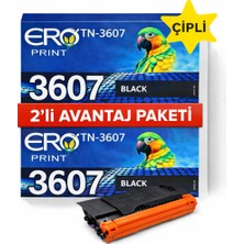 Ero Print TN-3607 / Brother HL-L6210DW Çipli Muadil Toner - 2'li Avantaj Paket