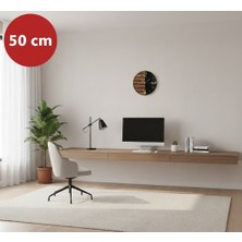 Valdemar Grand Revello Modern Tasarım Büyük Boy Ahşap Detaylı Dekoratif Duvar Saati 50CM