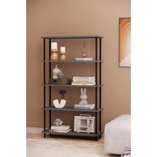 Solto Home OB43-17 Çevir Kur Modüler 5 Raflı Kitaplık | Aletsiz Kolay Kurulum, Çok Amaçlı Raf