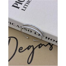 Hedef Bujiteri Gümüş Renkli Ayarlanabilir Iki Sıra Dizili Zirkon Taşlı Bileklik