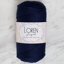Durukar Loren Polyester Soft Macrame Koyu Lacivert El Örgü Ipi - LM030 - 34436