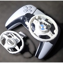 Salıncak Ps5 Mini Direksiyon Çift Kasa+Çift Direksiyon AUDI / BMW BEYAZ (Tam Ölçü )