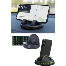 Privo 360° Dönebilen Yapışkanlı Numaratörlü Araç Telefon Tutucu Numaratörlü Torpido Üstü Telefon Standı