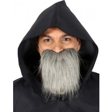 MiraLive Kırçıllı Korsan Sakalı Gri Renk Takma Sakal (4887)