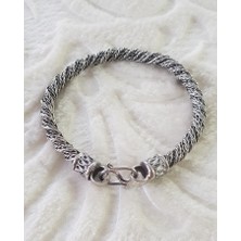 Canka İthal Erkek Örme Gümüş Bileklik