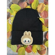 IRONMOON Esnek Ribana Kumaşlı Labubu Figürlü Çocuk Beresi