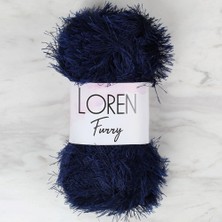 Durukar Loren Furry Lacivert El Örgü Ipi - RF005 - 34044
