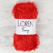 Durukar Loren Furry Kırmızı El Örgü Ipi - RF025 - 34053