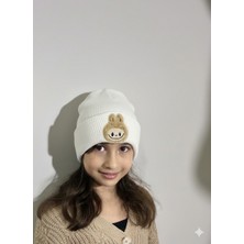 IRONMOON Esnek Ribana Kumaşlı Labubu Figürlü Çocuk Beresi