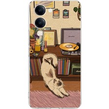 TechTree Vivo Y04 Uyumlu Nostaljik Köpek Tasarımlı Baskılı Silikon Kılıf