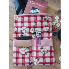 TUYLUTUKKAN Çiçek Desenli 25×31 cm 4 Cepli Kapaklı Büyük Boy Tablet Kılıfı