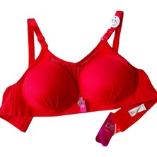 Toparlayıcı Tül Detaylı Sütyen Kırmızı (F.k Lingerie STYLE:1264)