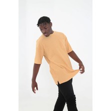 Rollie Cep Detaylı Oversize Sarı Tshirt