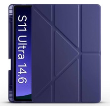 Fogy Galaxy Tab S11 Ultra 14,6 Inç Uyumlu Kılıf Tri Folding Kalem Bölmeli Standlı Kabak