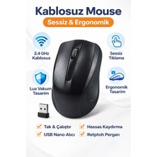 Trendpix Kablosuz Mouse Lux Vakum Tasarım | Sessiz Tıklama | Ergonomik Kullanım |PL-1869