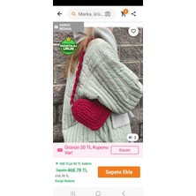 Kırmızı Sevgililer Günü Kalp Çanta Örgü  Sevgililer Günü Hediyesi