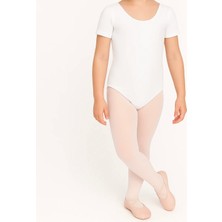 Ada Tasarım Kısa Kollu Bale Mayosu Full Lcra Coton -Çocuk