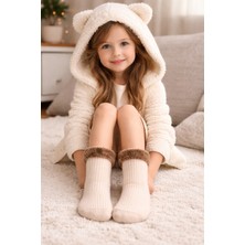 Gigi Giyim Bilekleri Kürklü Kız Çocuk Havlu Termal Çorap
