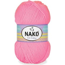 Nako  Elit Baby (5 Adet) 12382 Canlı Pembe Renk El Örgü Ipliği