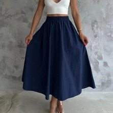 Denikk Trend Paraşüt Kumaş Beli Lastikli Etek