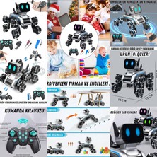 Store 2.4 Ghz Uzaktan ve Bilekten Kumandalı Şarjlı 8 Teker Akrobat Robot Köpek Müzikli ve LED Işık