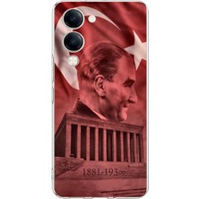 TechTree Vivo Y04 Uyumlu Atatürk Portresi ve Anıtkabir Baskılı Silikon Kılıf