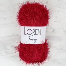 Durukar Loren Furry Koyu Kırmızı El Örgü Ipi - RF024 - 34052