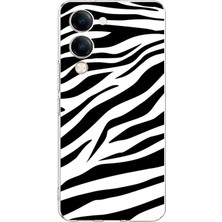 TechTree Vivo Y04 Uyumlu Zebra Tasarımlı Baskılı Silikon Kılıf