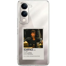 TechTree Vivo Y04 Uyumlu Scarface Mini Poster Tasarımlı Baskılı Silikon Kılıf