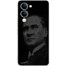 TechTree Vivo Y04 Uyumlu Gençliğe Hitabe Yazılı Atatürk Silüeti Baskılı Silikon Kılıf